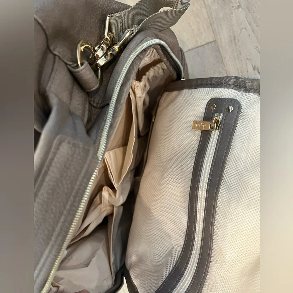 Itzy Ritzy Boss Diaper Bag Backpack - Vanilla Latte